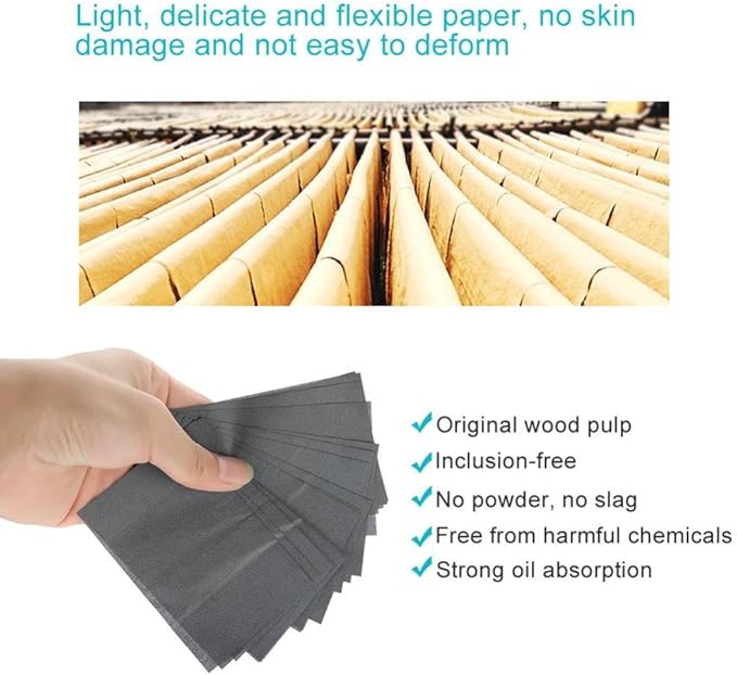 Oil Control Paper, 80Pcs/pack Men Blotter Face Oil Control Absorbing Paper Blotting Tissues, Oil Blotting Paper Sheets, Oil Absorbing Facial Sheets, Portable Blotting Papers for Face and Nose
