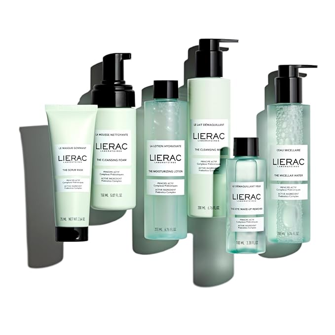 LIERAC|Micellar Water Cleanser - Gentle Makeup Remover and Cleanser with Marine Prebiotics - Cleansing Water - Ideal for Sensitive Skin - 200 ml Bottle