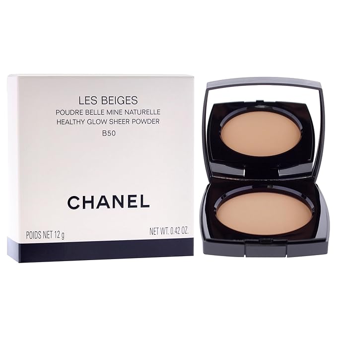 Les Beiges Healthy Glow Sheer Powder - B50 Dark-Medium With Neutral Undertone by Chanel for Women - 0.42 oz Powder