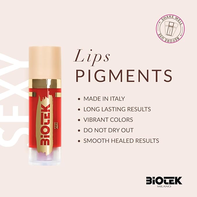 Biotek Lip Pigment for Permanent Makeup - Red Color for Lip - Made in Italy - Sexy 0,61 fl.oz.