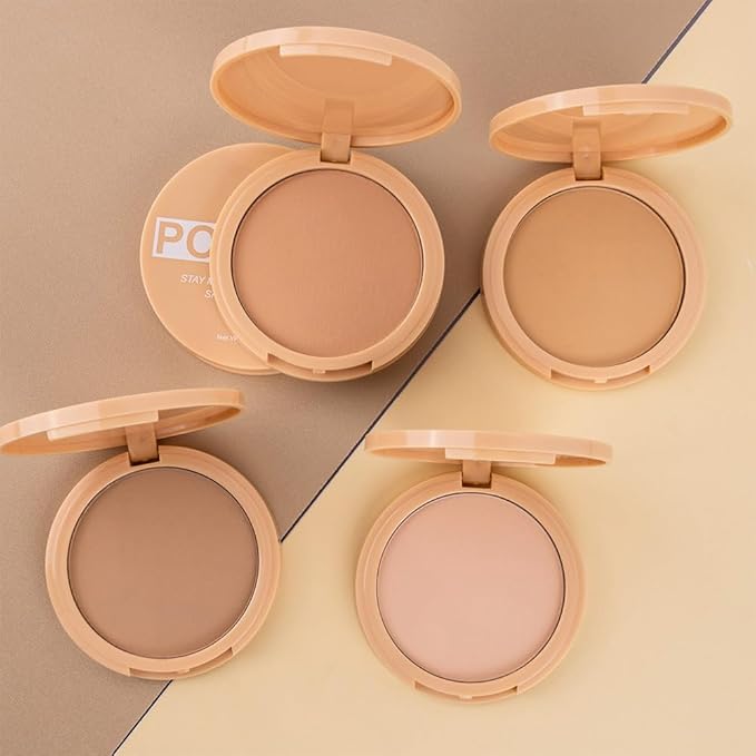 Pressed Matte Face Powder Makeup & Setting Powder for Poreless Wrinkle Blurring Contour Concealer Finishing,Lightweight,High Coverage,Shine Control (Warm Beige-Matte-05, 1.71OZ(Pack of 1))