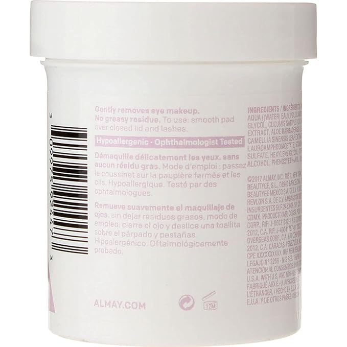 Almay Eye Makeup Remover Pads, Oil Free, Pack Of 2(80 pads each)