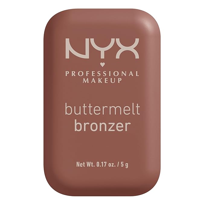NYX PROFESSIONAL MAKEUP Matte Buttermelt Bronzer, Longwear Face Makeup with Up to 12 Hours of Wear, Vegan Formula - Butta Off (Medium Deep Golden)