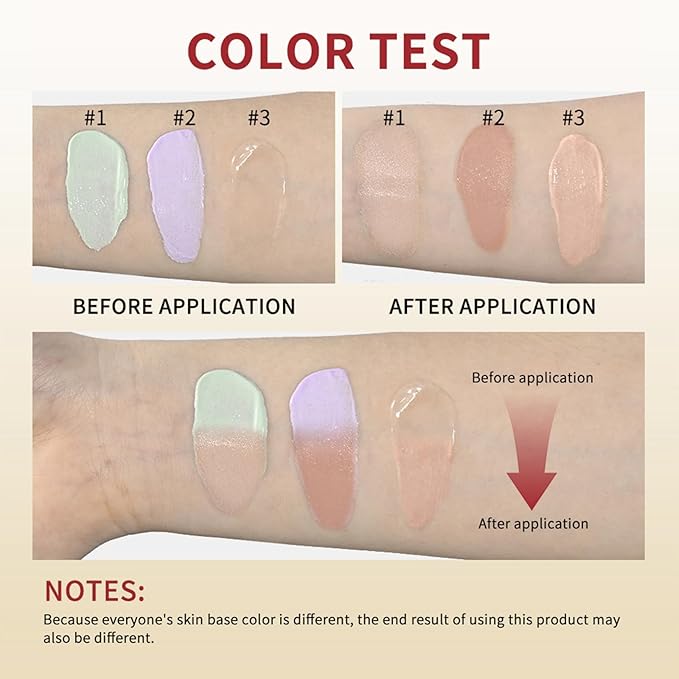 Erinde Red Correct CC Cream with Centella, Lightweight CC Cream Foundation for Mature Skin Women, Color Correcting Cream, Medium Coverage CC Cream Foundation, Natural Finish