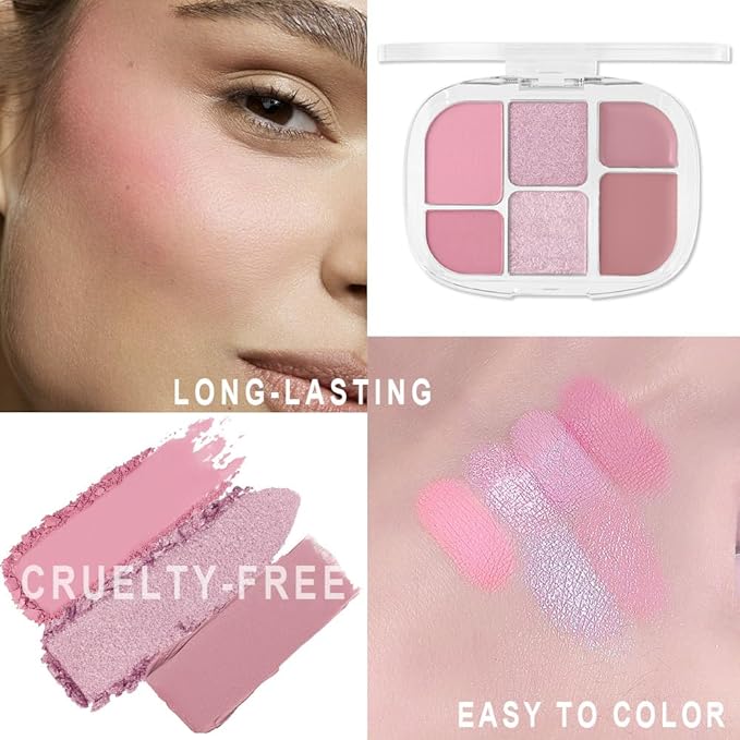 All-in-One Makeup Palette β High Pigment Contour, Blush & Eyeshadow β Matte & Shimmer Finishes β Long-Lasting, Blendable & Lightweight β Professional & Daily Makeup Kit (03#, (Pack of 1))