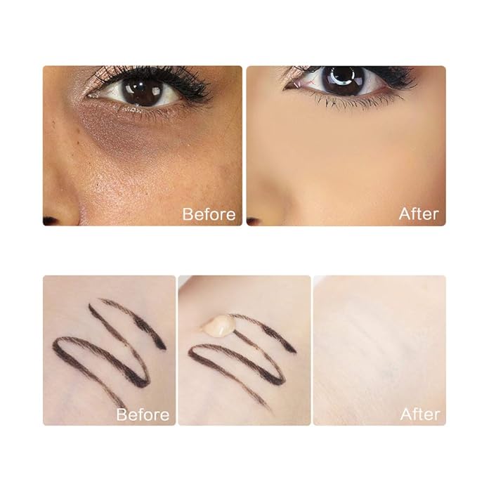 SACE LADY Face Setting Powder & Full Cover Foundation Concealer & Smooth Primer & Sponge, Waterproof Last Poreless Blurring Undereye Makeup Set 5Pcs
