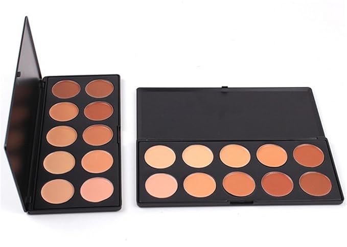 10 Colors Cream Contour Face Concealer Palette, FantasyDay Long Lasting Full Hydrating Coverage Conceals Corrects Foundation Camouflage Makeup Gift Set for Correcting Dark Circles Acne Blemish