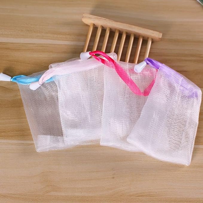 10PCS colorful Foaming Mesh Bags,Portable Soap Saver Bags Hangable Net Soap Pouches, Nylon Drawstring Bags Shower Foaming Mesh Face Cleansing Tool,Soaps,Beauty and Personal Care,Cleansers,Skin Care