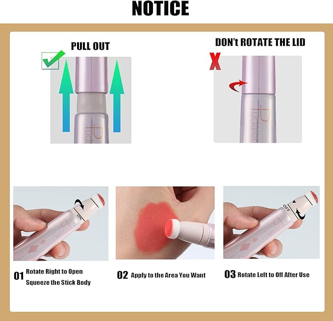 Highlighter Makeup, Liquid Highlighter Beauty Wand, Long Lasting Blendable Highlighter Stick Makeup with Cushion Applicator, 09, 0.68 Fl Oz