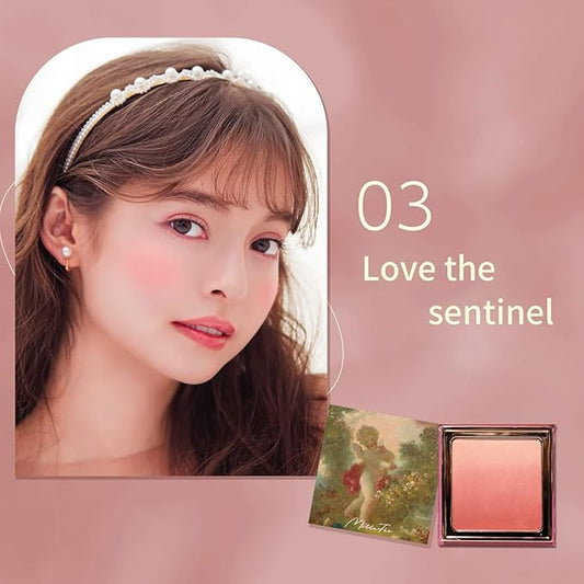 Angel Gradation Blushes 5g Long Wear Shimmer Millefee Powder Palette for Beauty Cheek (03 Love the Sentinel)