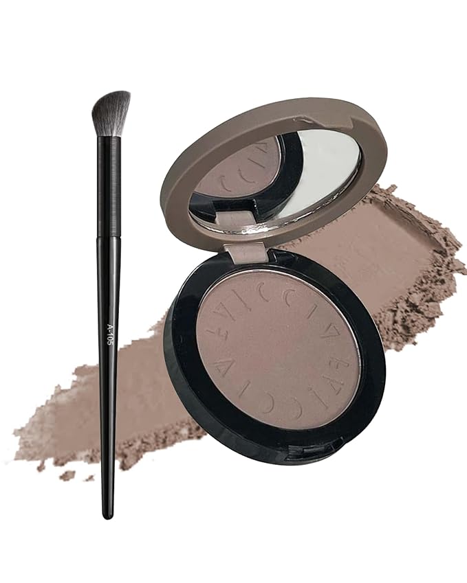Cool Toned Contour Palette, Matte Face Contour Shading Bronzer Pressed Powder Palette for Natural Sculpting,Smooth & Easy to Blend & Long Lasting Multiuse Contouring Light Skin Tone Makeup with Brush