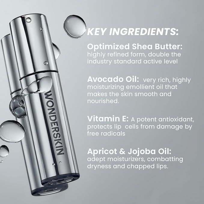 Wonderskin Lip Stain Peel Off Masque (Neon Rose) with Lip Rehab Serum Oil