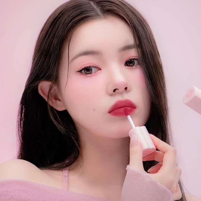 Cherry Heart Mega Tint – High-Pigment, Smudge-Proof Korean Lip Tint for All-Day Wear (04 Berry Cherry, 1 Count)