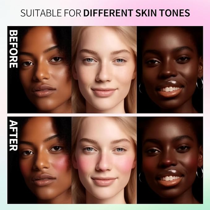 Green Color Changing Blush Oil, Liquid Blush Oil for Cheeks, Reacts To Skin’s Natural pH For Your Instant Perfect Shade, Dewy & Natural Flush Finish, Blendable Formula, For All Skin (#2 Pink)