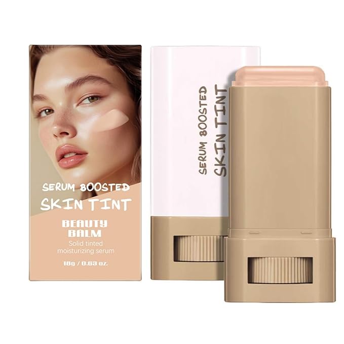 Beauty Balm Serum Boosted Skin Tint Concealer, Brightens, Hydrates, Conceale & Smooths Full Coverage Concealer Balm, Even Skin Tone Portable Moisturizing Essence Stick (# 05, 0.63 oz)