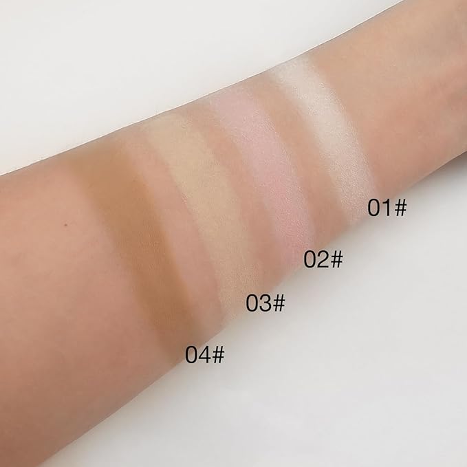 Boobeen Lightweight Translucent Loose Setting Powder Makeup, Matte Non-Sticky Finishing Baking Makeup, Concealing Nude Face Pressed Foundation Powder for Women With Puff