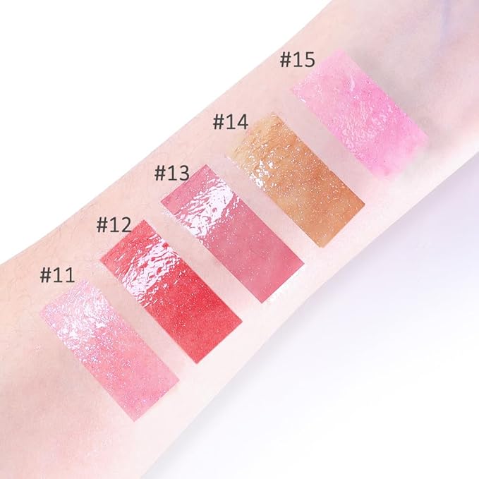 5Pcs Glitter Liquid Lip Gloss Set, Diamond Shimmer Lipstick, Waterproof Shimmer Lip Stain Lip Glaze, High Shine Long Lasting Shiny Lip Color Makeup (Set:Y-03)