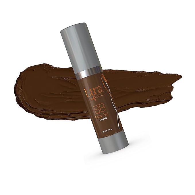 Lira Clinical BB - SPF 30 Tinted BB Cream with PSC & Vitamins - Full coverage - 0.7 fl oz. (BB Noir 30)