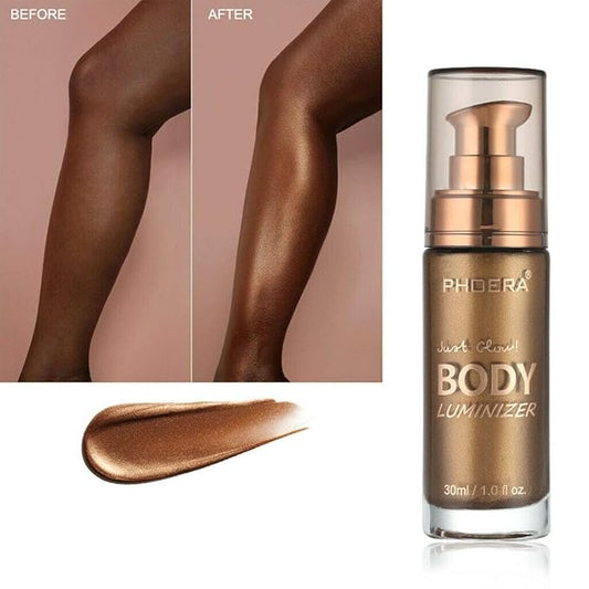 PHOERA Liquid Illuminator, Shimmer Body Oil & Face Highlighter - Glistening Bronze, 30ml