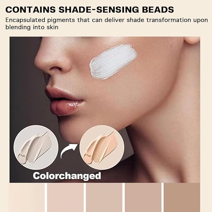 Foundation 4 in 1 - Color Changing, Medium Coverage, SPF 50, Hypoallergenic, Long-lasting & Waterproof, Neutral Finish - 1.06 fl oz