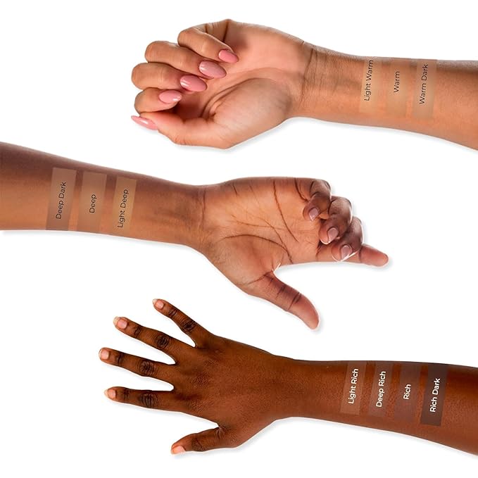 LUMINESS Airbrush Spray Silk Foundation Starter Kit - Deep - Foundation, Primer & Dual-Sided Angled Buffing Brush - Medium, Buildable Coverage, Anti-Aging Formula Hydrates & Moisturizes