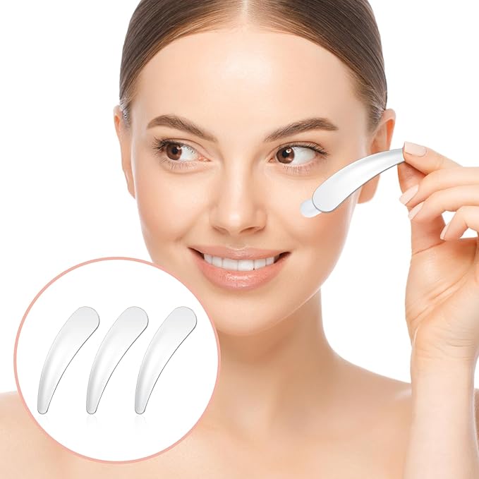 3Pcs Mini Makeup Spatula, Reusable Cosmetic Cream Spatulas Spoon, Skincare Scoop Applicator Massage Beauty Tools for Mixing and Sampling Face Eye Cream