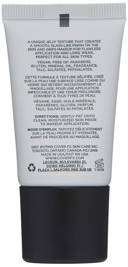 Cover FX Makeup Foundation Gripping Primer, Tighten & Firm Skin Complexion - Travel Size, 0.5 Fl Oz