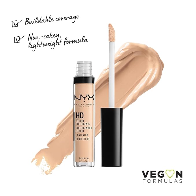 NYX PROFESSIONAL MAKEUP HD Studio Photogenic Concealer Wand, Medium Coverage - Light