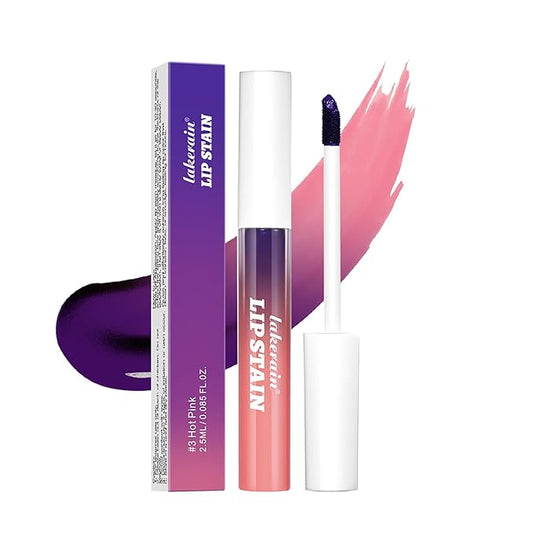 Peel-Off Lip Tint Set - Tattoo Lip Stain Kit, Long-Lasting Matte Finish, Moisturizing Peel-Off Lip Mask, Waterproof & Smudge-Proof, 24H Color Hold (#3 Hot Pink, 1)