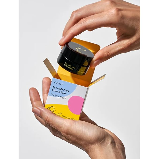 Oio Melting Blush Sunlit Multi-Purpose Eye & Cheek Color Face Blush – Creamy, Nourishing Tint with Natural Flower Waxes & Botanicals – Vitamin C & Cork Oat Extract, Vegan & Fragrance-Free, 10g