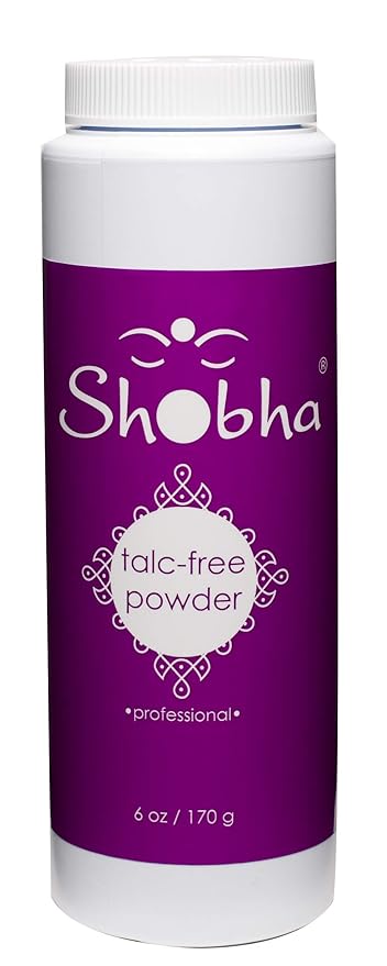 Shobha Professional Talc-Free Powder – Pre-Waxing and Sugaring Body Powder - Natural and Organic Ingredients - Control Under Arm Sweat Post-Wax, 6oz