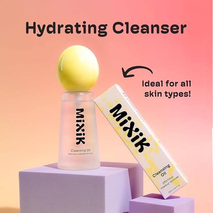 MIXIK Deep Oil Cleanser Spray - Skin Care, Makeup and Sunscreen Remover, Alcohol Free Facial Oil Cleanser Wash, Eye Makeup Remover, Surfactant Free (80 ml (2.7 fl oz) Full Size)