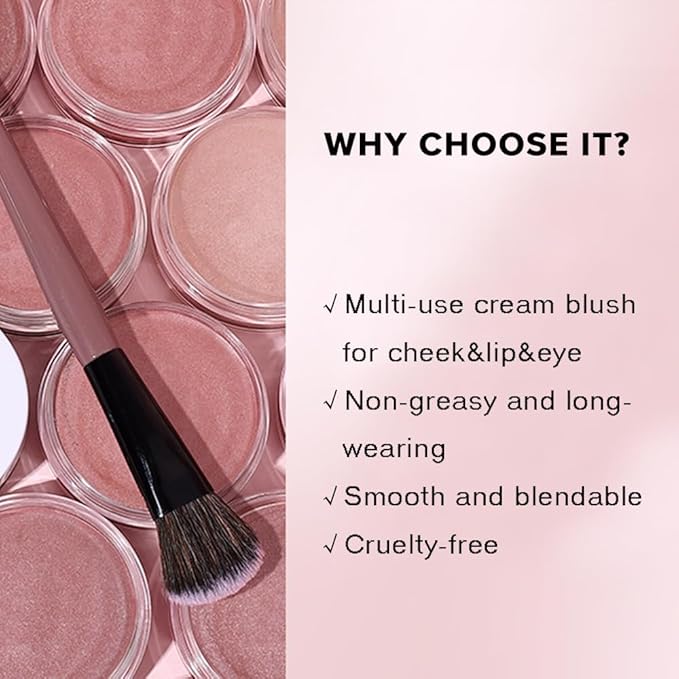 Multi Glow Balm - Hydrating, Lightweight, and Blendable Creamy Blush for Cheeks, Lips, and Eyes, Radiant Skin Finish (#2 Earth Rose, 1Pc)