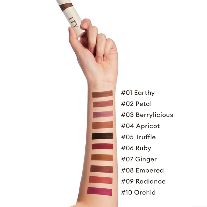 ITY Velvet Matte Finish Lip Stain-Mousse Textured Lip Clay, Nude Shade, Conceals Lip Lines, Rich Pigment Lip Tint Lipsticks, 0.14 oz (4g) in Berrylicious