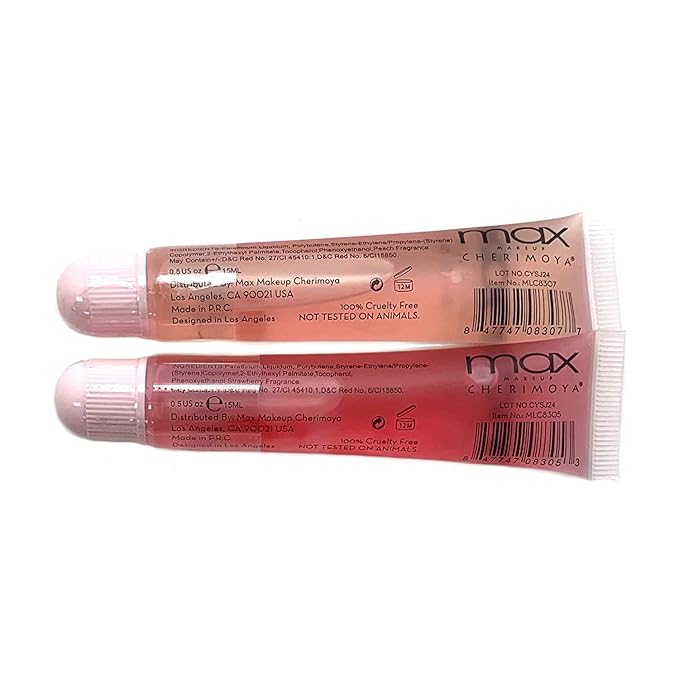 Cherimoya 6Pack MAX Makeup Lip Polish (Strawberry/Peach)