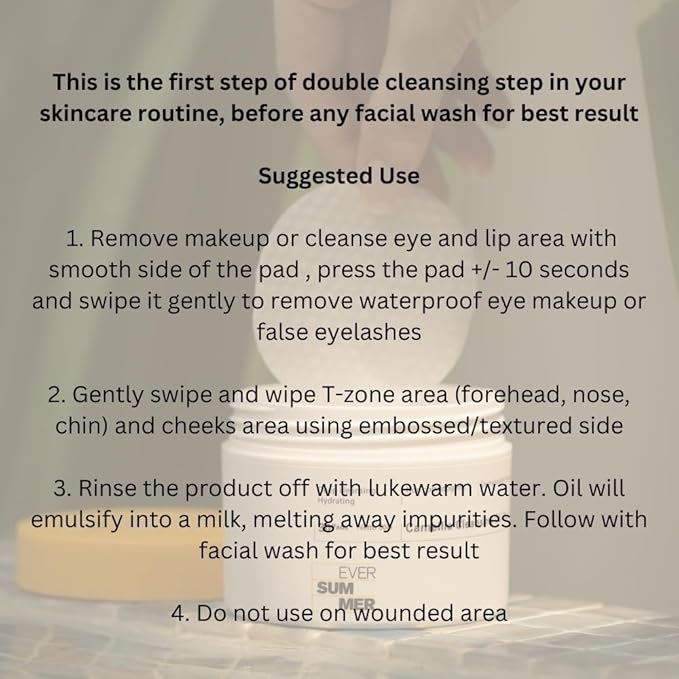 Daily Cleansing Oil for Face & Eye Makeup Remover Pads, Safe for Acne Prone & Sensitive Skin - Clinically Tested, 30pads (Pack of 1)