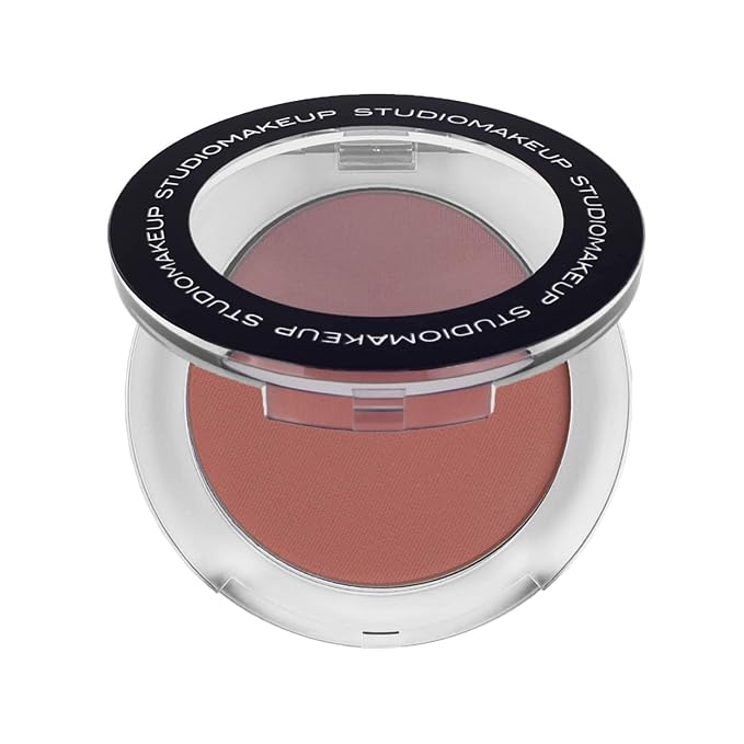 STUDIOMAKEUP Soft Blend Cheek Blush (Apricot) - Beauty Powder for Face - Perfect for Glass Skin Glow - Easily Blendable Soft Pink - Suitable for All Skin Types