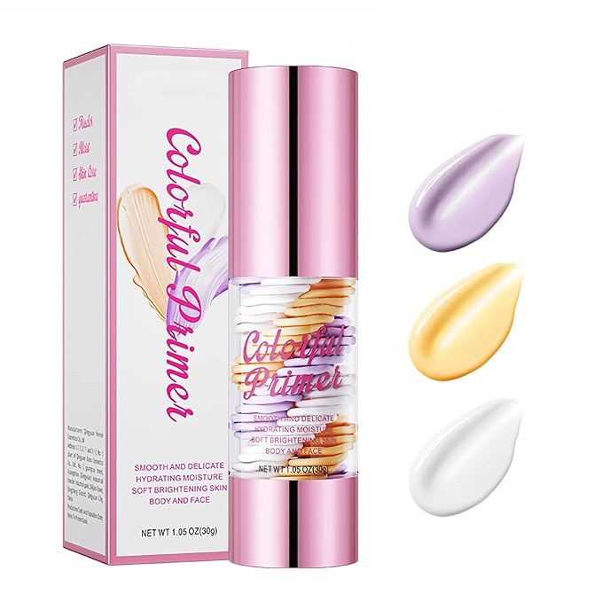 3 In 1 Primer for Face Before Makeup, Transparent Makeup Base Isolation Cream, One Step Moisturizing Face Primer, Blurs Imperfections Oil Control & Evens Skin Tone