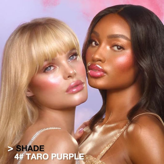 Pearl Purple Shimmer Glitter Contour Powder Makeup Face Illuminator (Shiny Silver) (04#, rectangle)