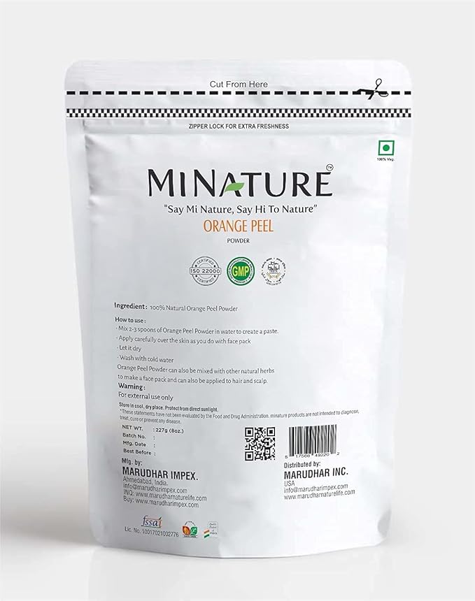 minature Combo of Three- Aloe Vera Powder, Orange Peel Powder and Walnut Shell Powder - Skin Care - 227 g Each