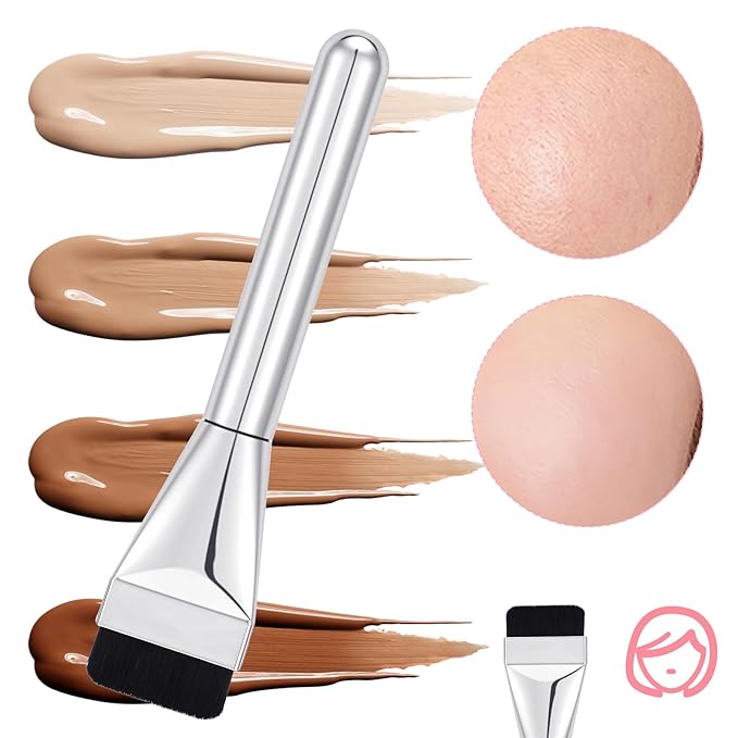 3 PCS Makeup Spatula Set, Stainless Steel Foundation Spatula, Makeup Mixing Palette, Foundation Make up Stick, Reusable Beauty Spatulas Tool for Facial Cosmetic
