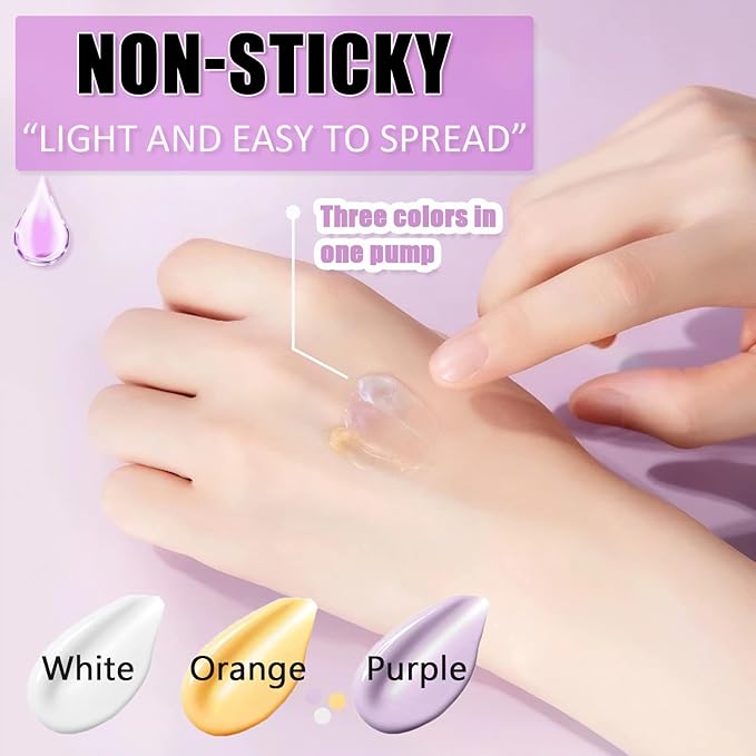 3 In 1 Primer for Face Before Makeup,Transparent Daily Moisturizer Cream,One Step Oil Control Skin Tone Correcting Makeup Primer,Moisturizer Face for All Skin Types