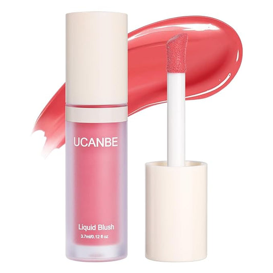 UCANBE Liquid Matte Blush Makeup for Cheeks, Highly Pigmented, Long Lasting, Anti-scratch, Natural-Looking, Daily Use Makeup Blush Suitable for Women Girls(04 Coral)