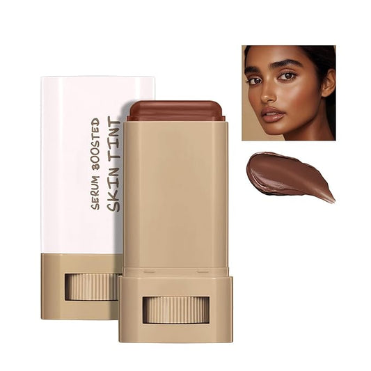 Beauty Balm Serum Boosted Skin Tint, Solid Tinted Serum Boosted Skin Tint Balm, Facial Color Correct, Radiant & Dewy Finish, Face Tinted Foundation, Contour Stick for Face Makeup (#01)
