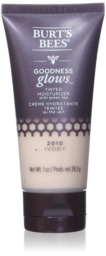Burt’s Bees Goodness Glow Tinted Moisturizer, Rich in Antioxidants, Ivory, 1.0 Ounce