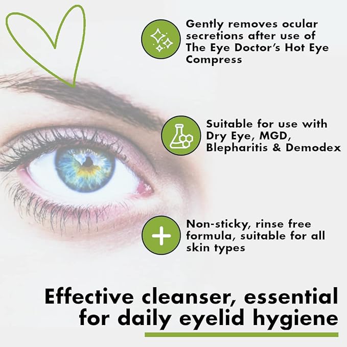 The Eye Doctor Tea Tree Lid Cleanser 100ml – Daily Eyelid Hygiene Remove Debris & Make-up Eyelid Eyelashes – Suitable for Sensitive Eyes – Contains Tea Tree Oil Argan Oil Coconut Oil & Micellar Water