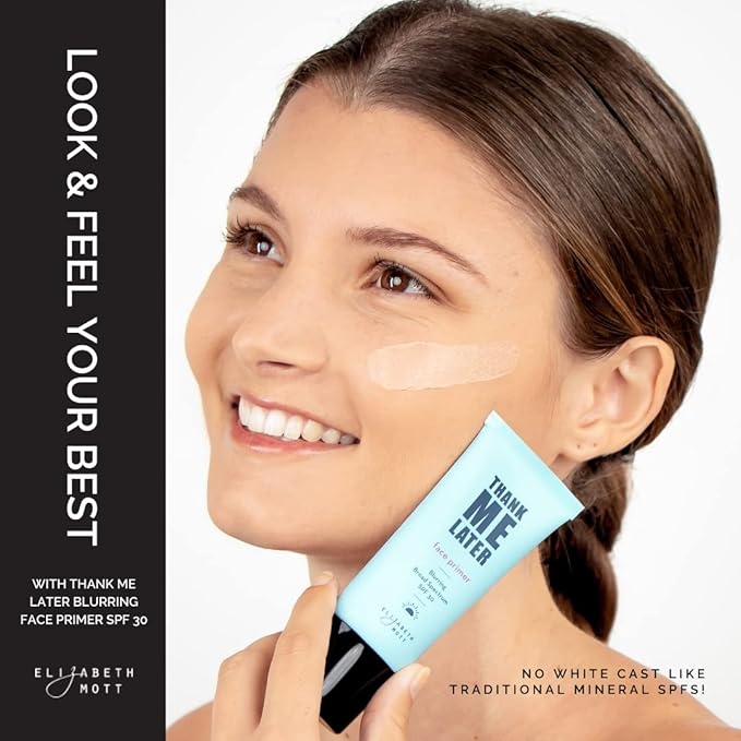Elizabeth Mott - Thank Me Later Face Primer (30g) and Thank Me Later Blurring Face Makeup Setting Spray (95ml) - Cruelty-Free - (2-Pack Bundle)