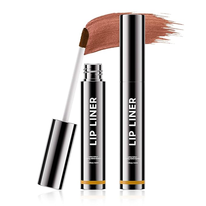 Lip Stain Peel Off, Lip Liner Long-Lasting & Waterproof, Transfer Proof & Plumping, Moisturizing Non-Stick Cup Matte Finish, Nude Color