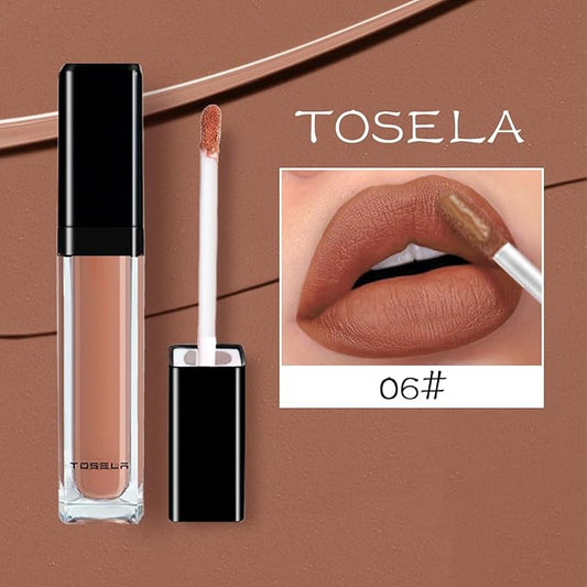 Lip Set, Lip Stain Long Lasting Waterproof, Lightweight, Non-sticky, High Shine Finish, Super Natural #06