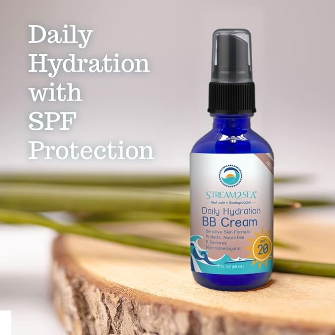 STREAM 2 SEA Daily Hydration BB Cream with SPF 20 | 2 Fl Oz Reef Safe Paraben Free & Eco Friendly Neutral Tint Beauty Balm Cream | Nourishing & Hydrating Tinted Moisturizer For Face